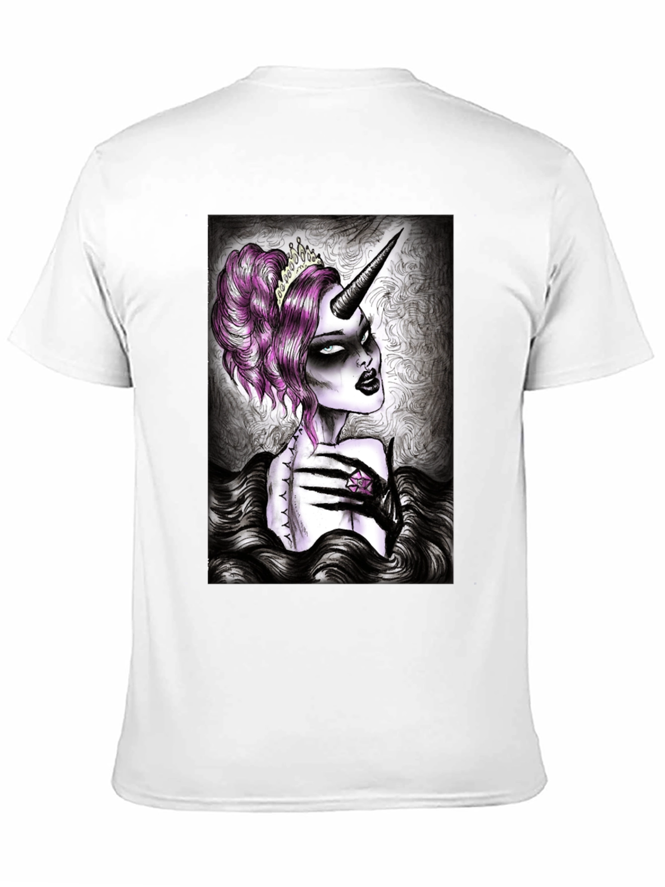Gothic Unicorn Graphic Tee - Black