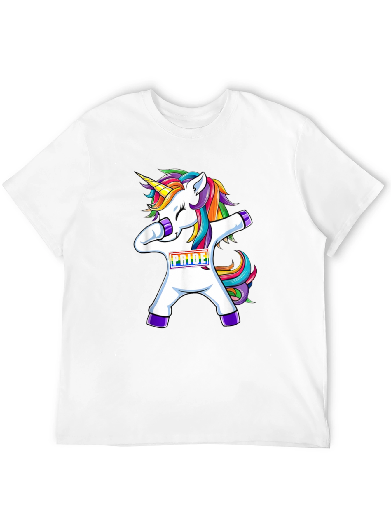Dabbing Pride Unicorn Black T-Shirt