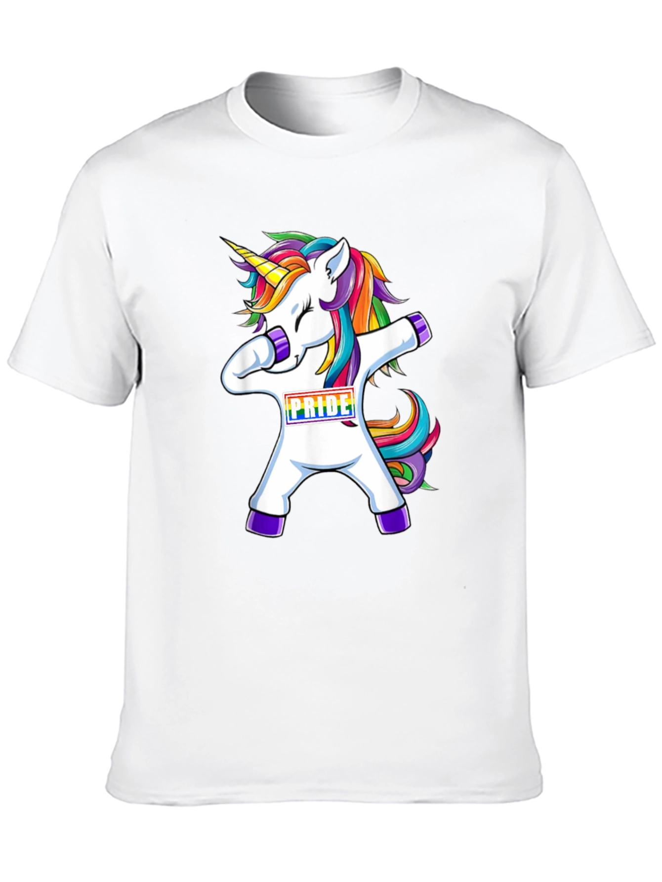 Dabbing Pride Unicorn Black T-Shirt