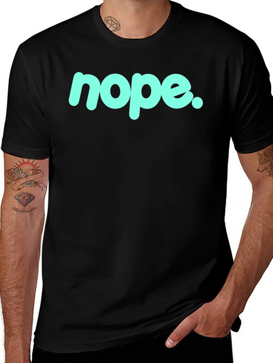 Nope Graphic Tee - Casual Black T-Shirt