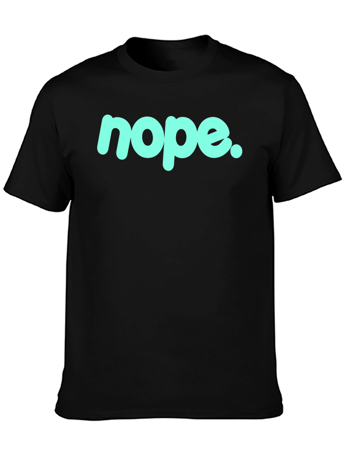 Nope Graphic Tee - Casual Black T-Shirt