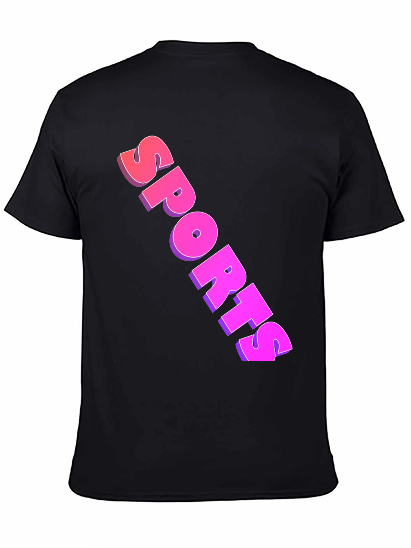 Mens Black Sports Graphic Tee