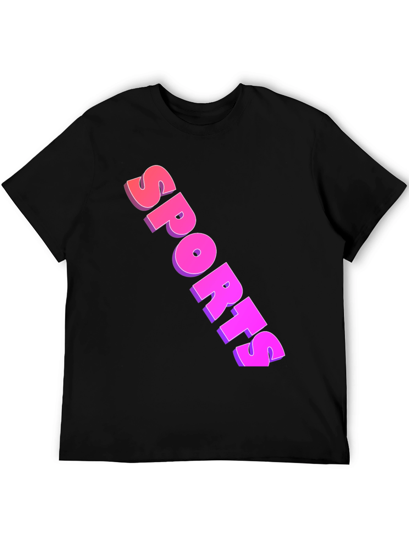 Mens Black Sports Graphic Tee