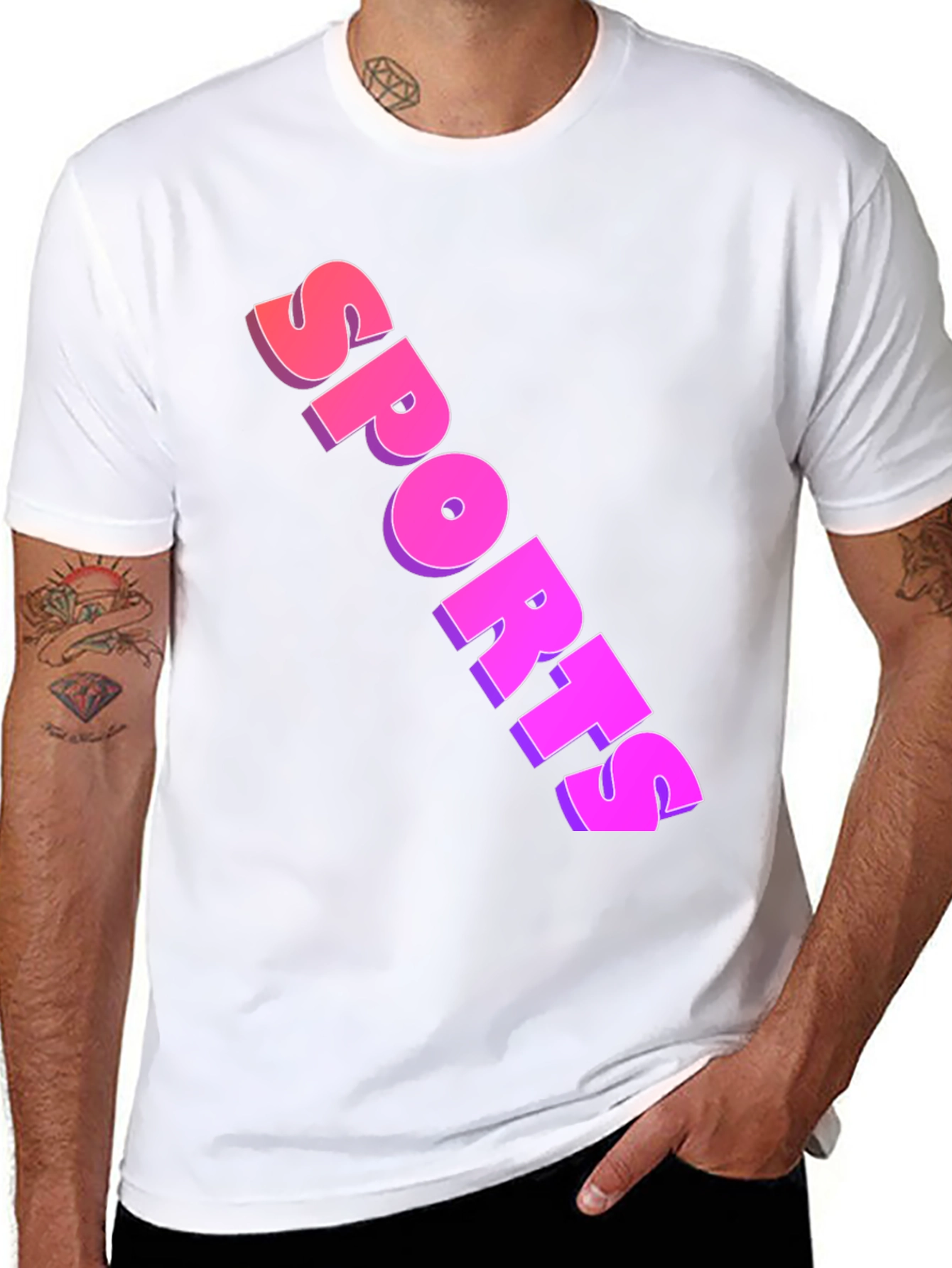 Mens Black Sports Graphic Tee