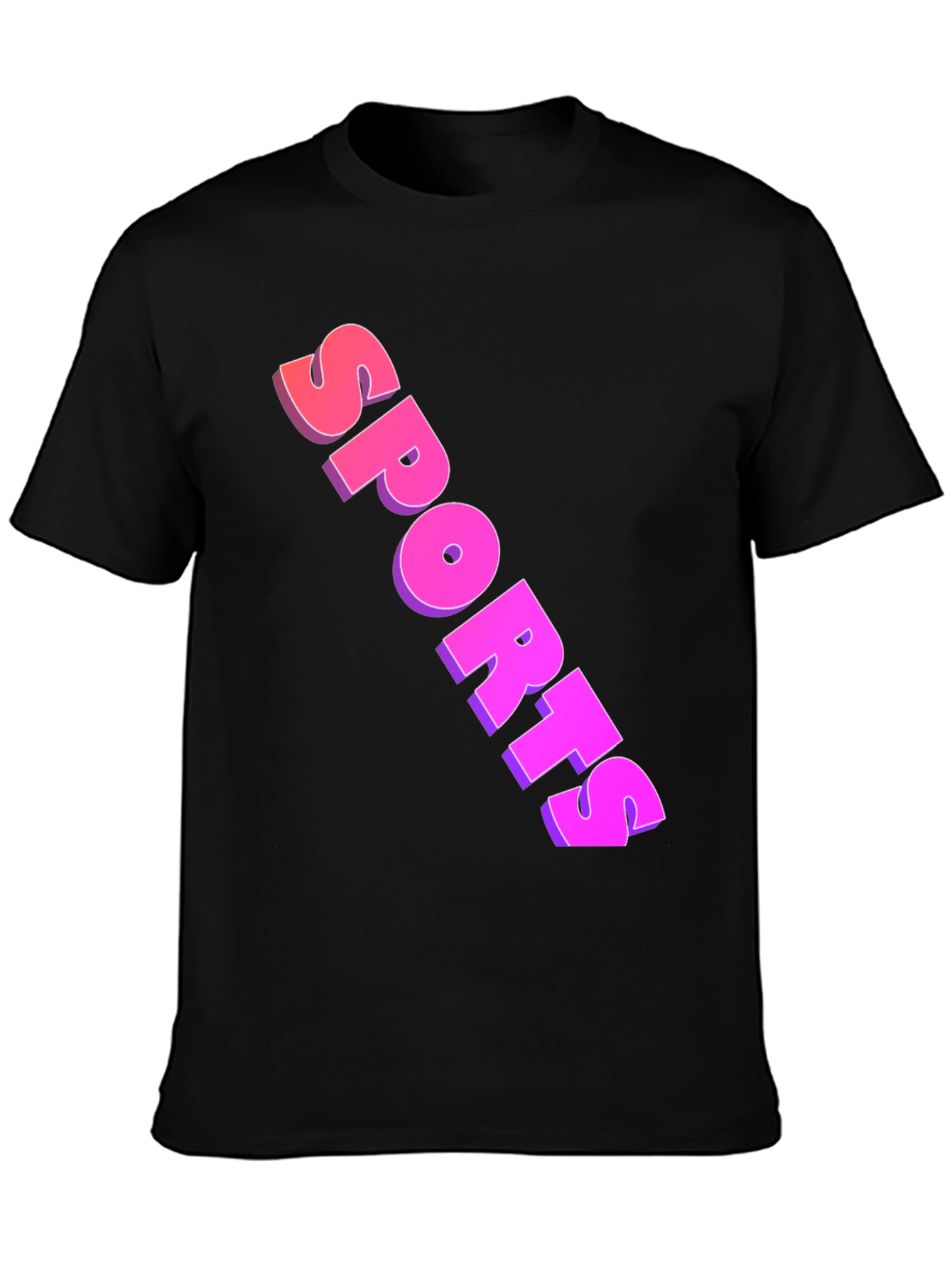 Mens Black Sports Graphic Tee