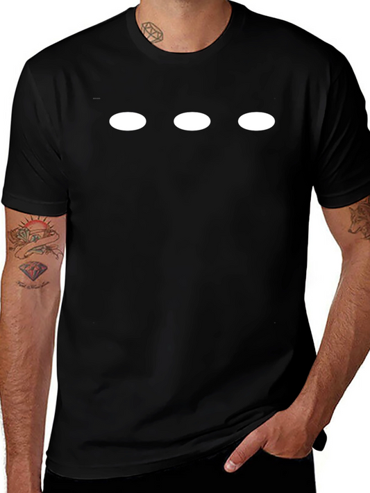 Minimalist Ellipse Graphic Black T-Shirt