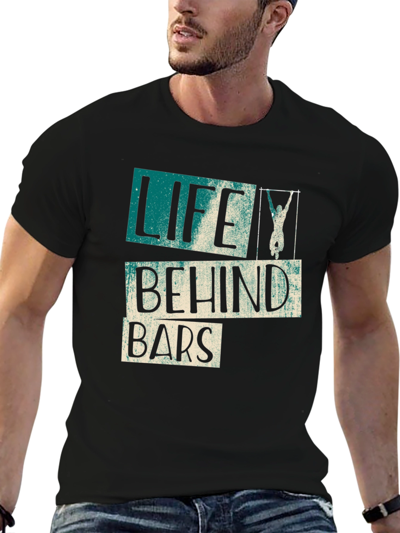 Life Behind Bars Graphic Tee - Workout Shirt