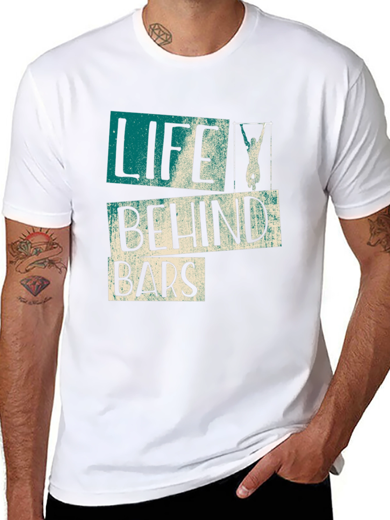 Life Behind Bars Graphic Tee - Workout Shirt