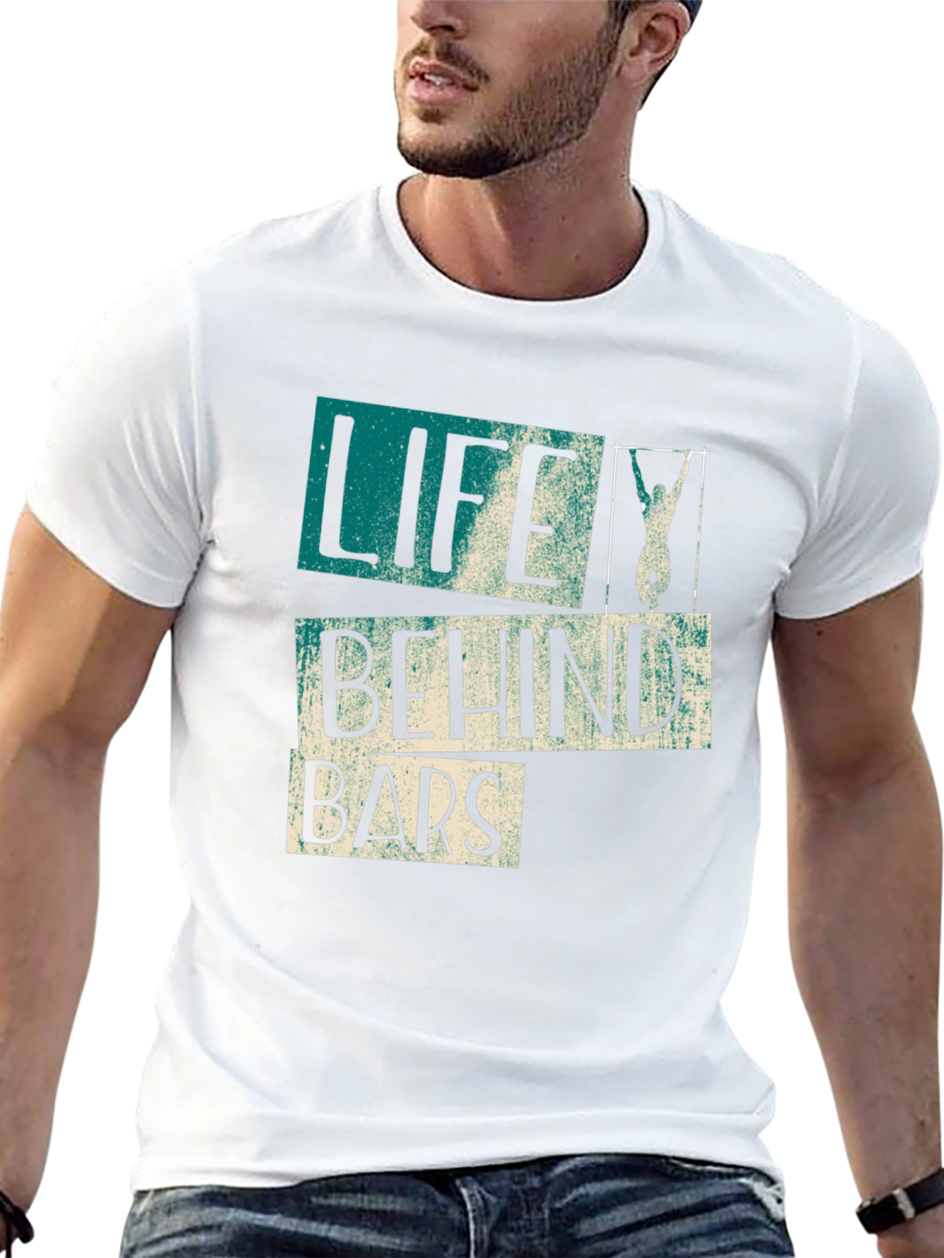 Life Behind Bars Graphic Tee - Workout Shirt