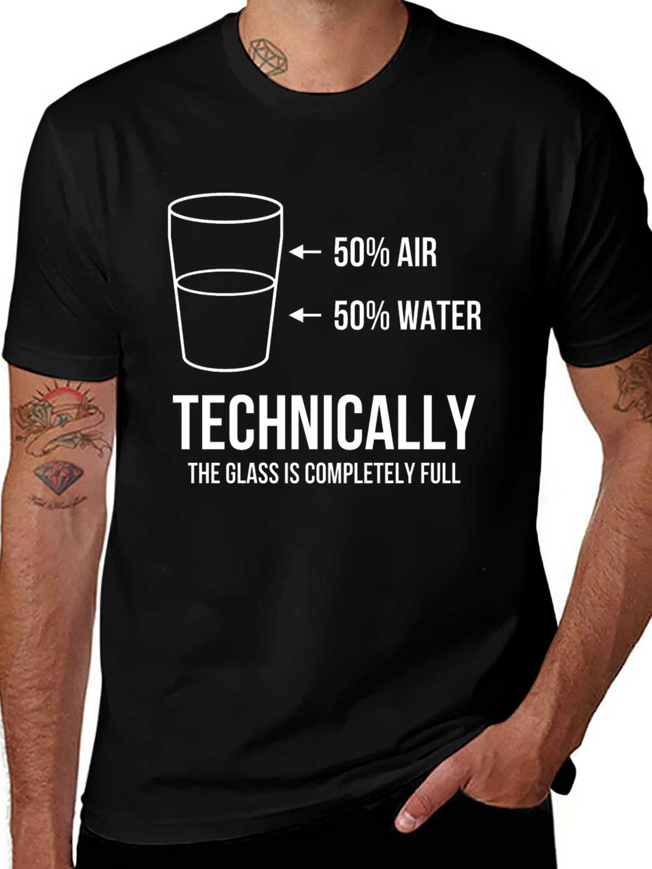 Technically Full T-Shirt - Humorous Graphic Tee
