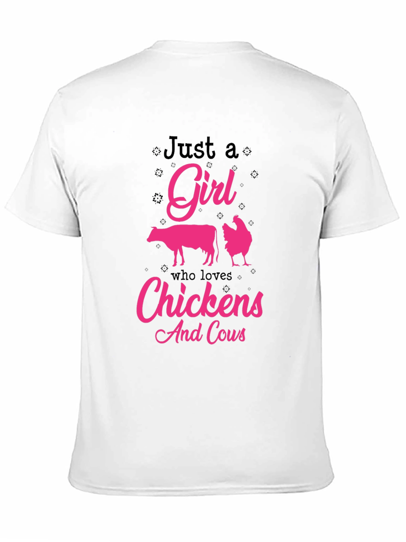 Just a Girl Who Loves Chickens and Cows T-Shirt