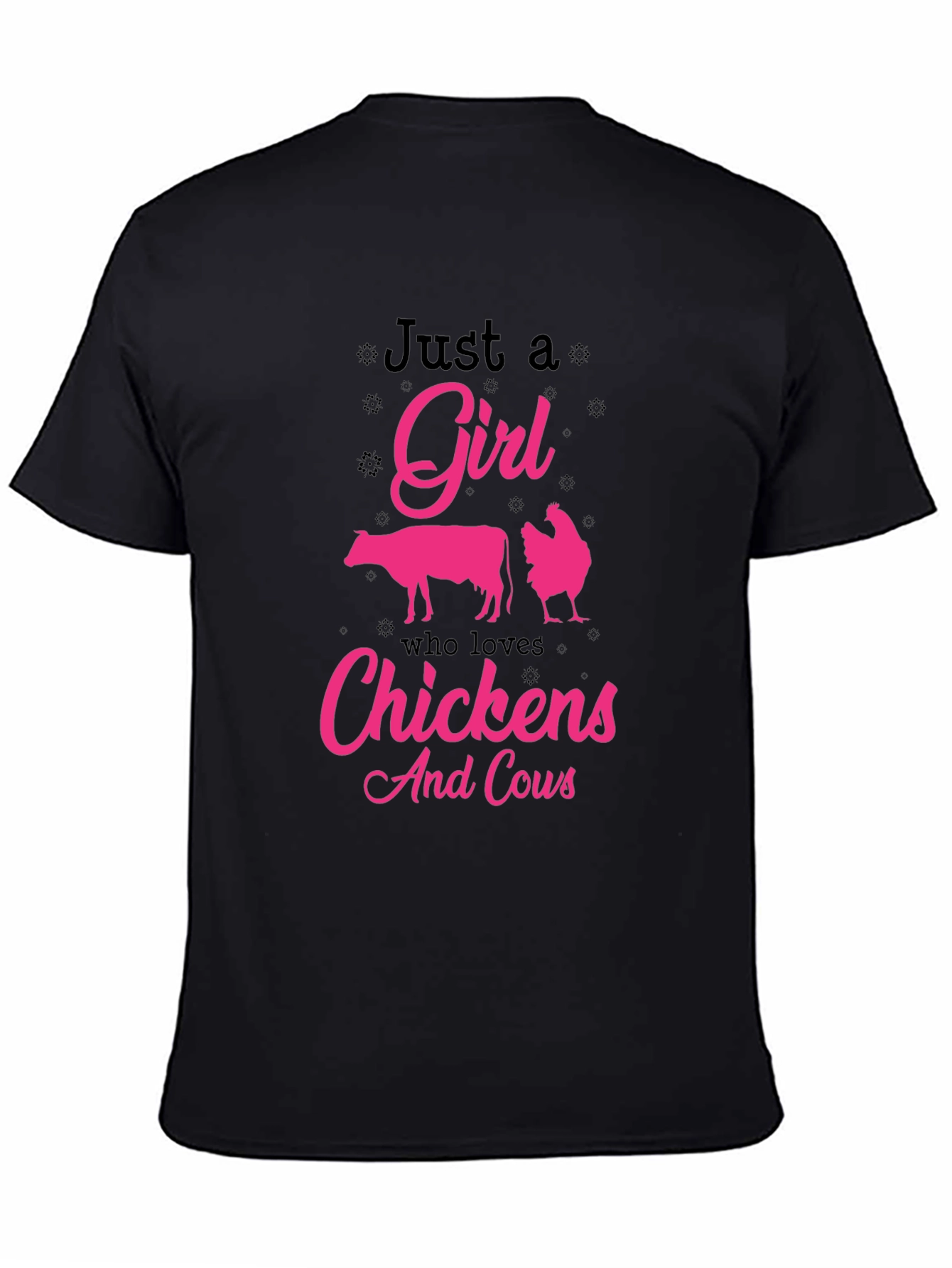 Just a Girl Who Loves Chickens and Cows T-Shirt