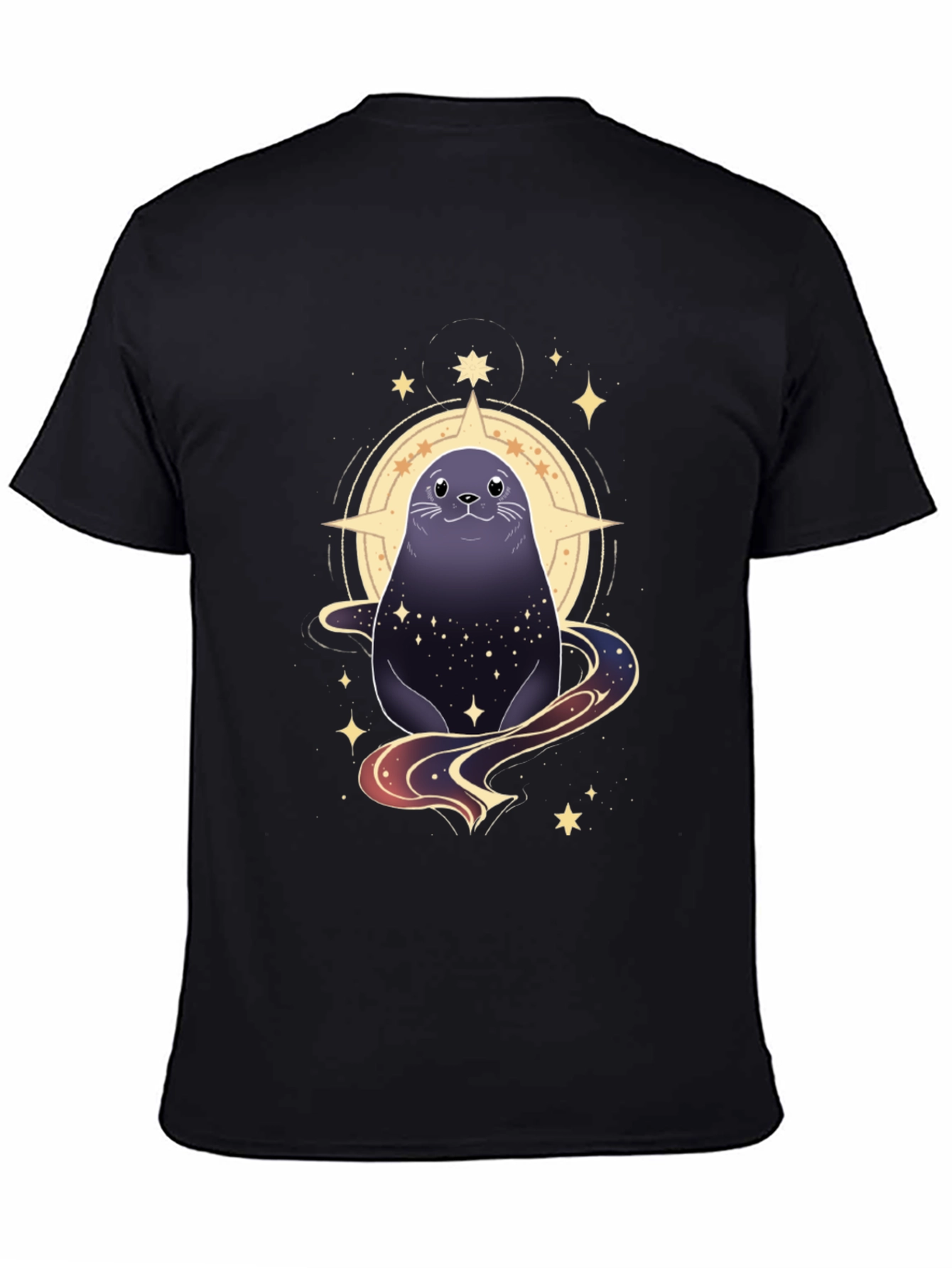 Cosmic Seal Graphic Tee - Black