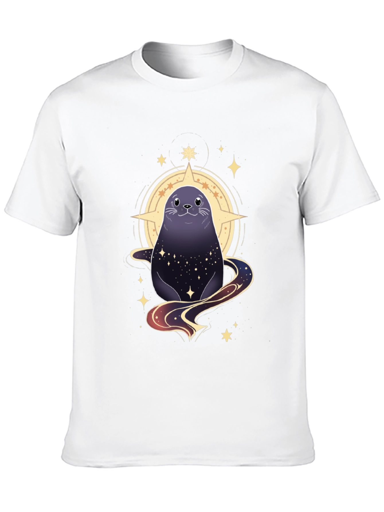 Cosmic Seal Graphic Tee - Black