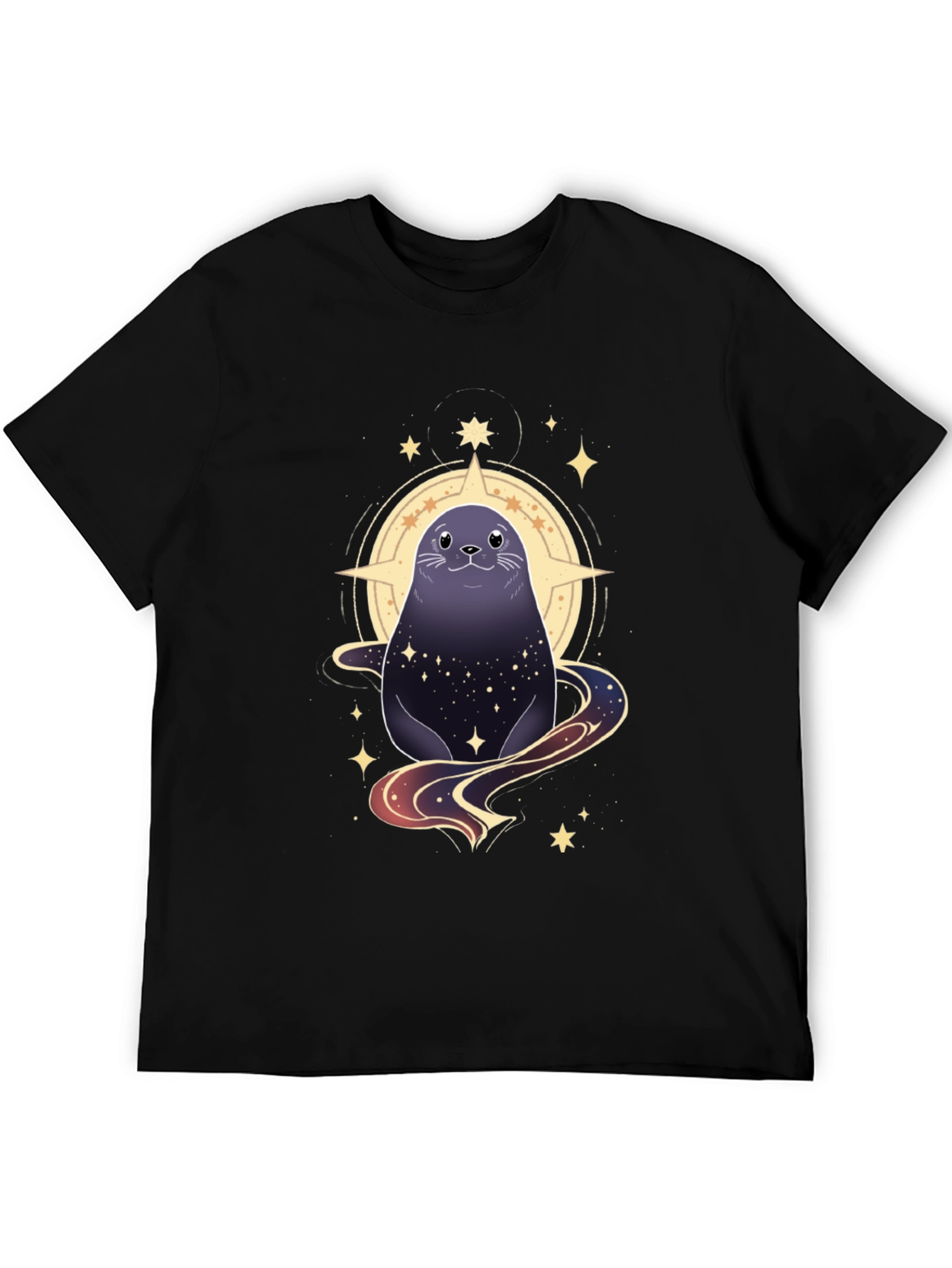 Cosmic Seal Graphic Tee - Black