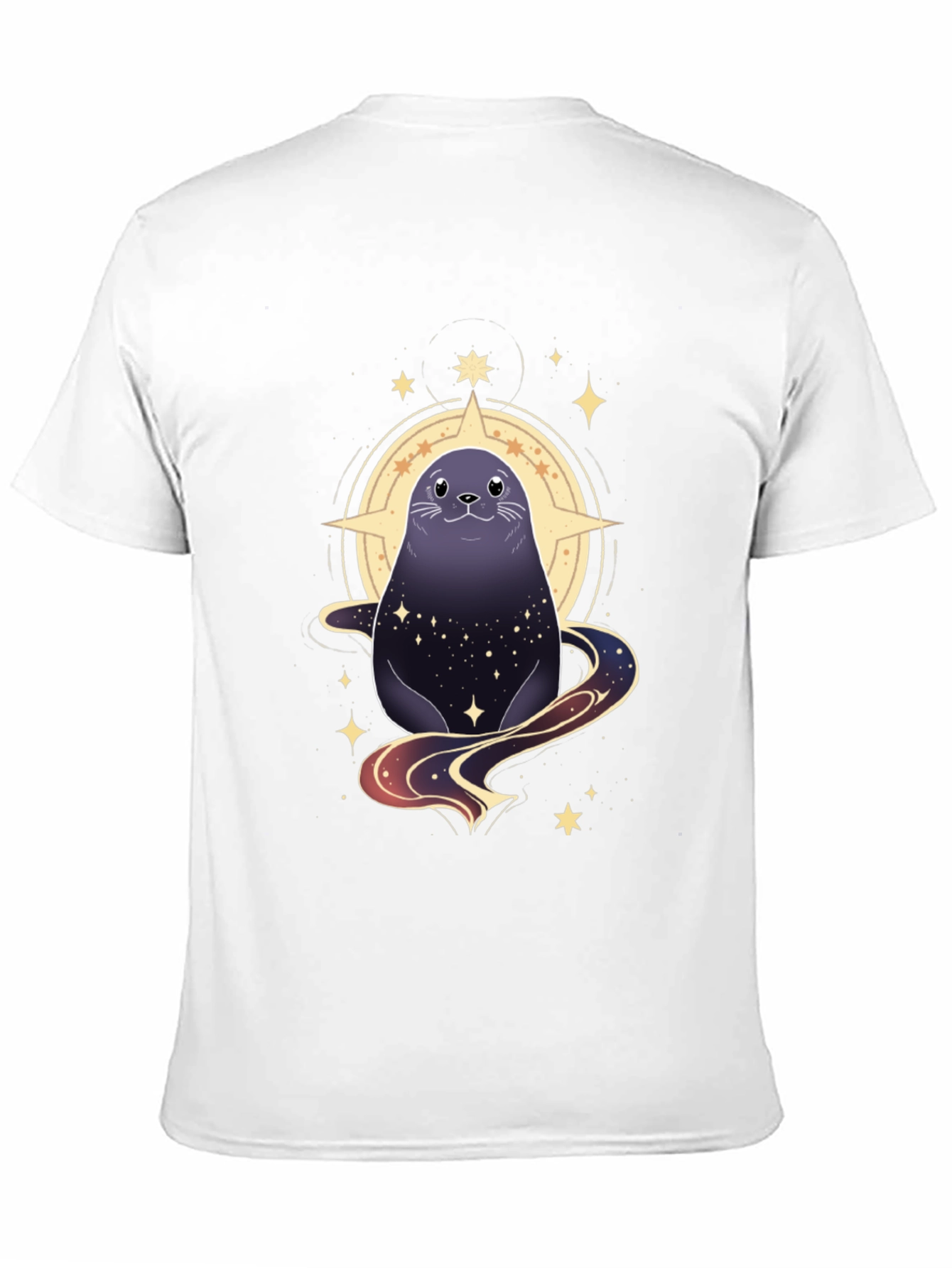 Cosmic Seal Graphic Tee - Black
