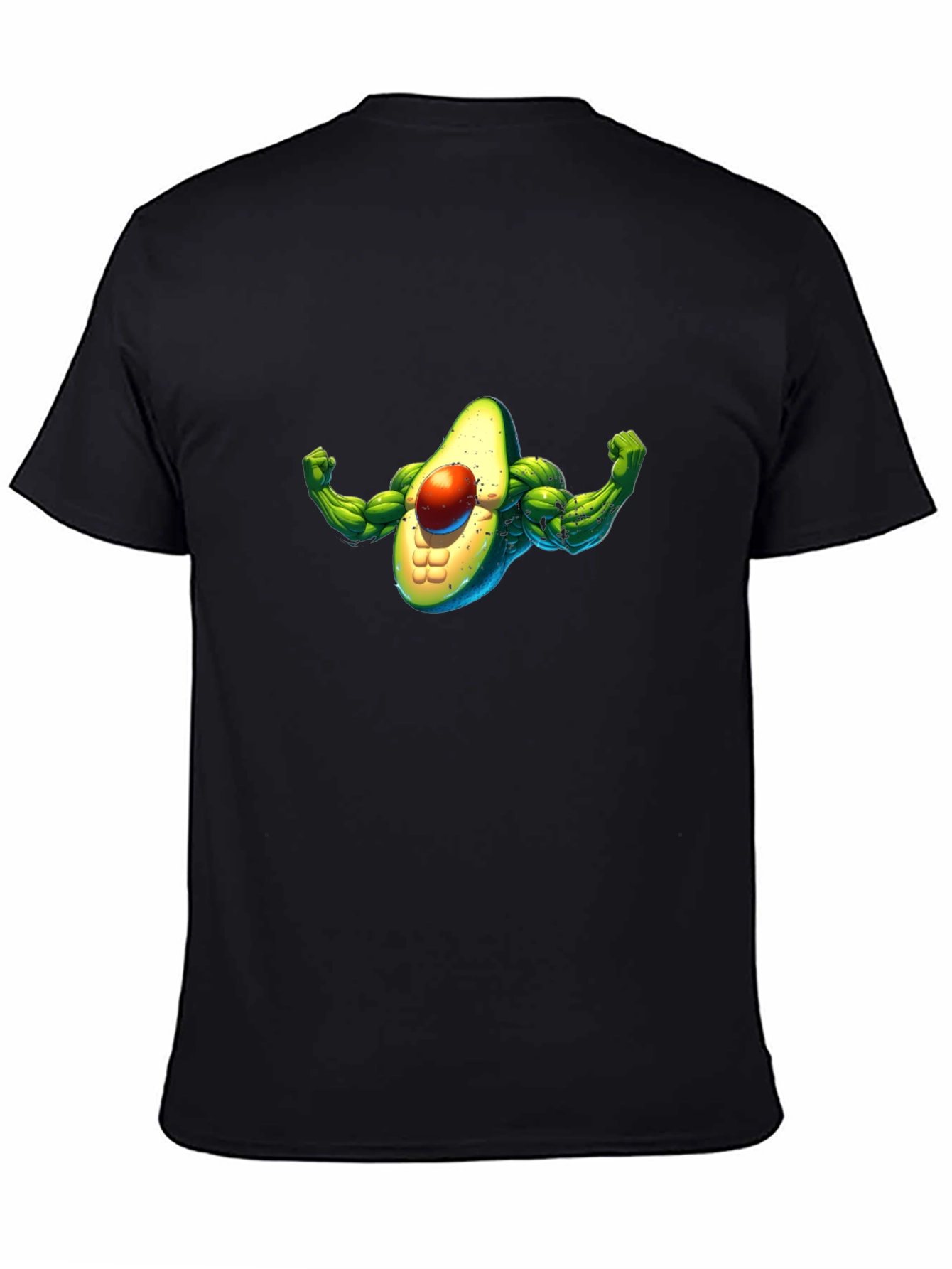 Muscle Avocado Black T-Shirt