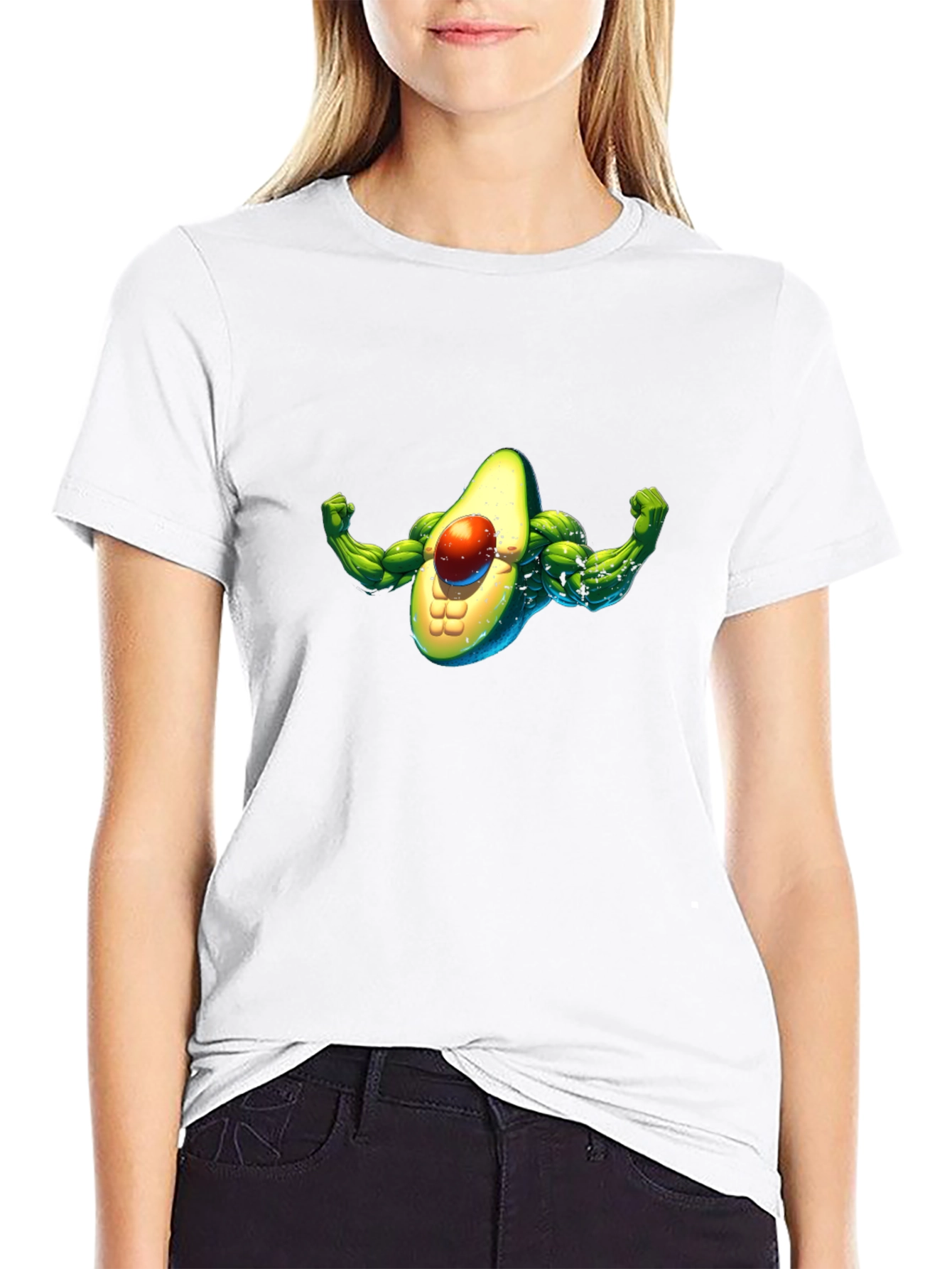 Muscle Avocado Black T-Shirt