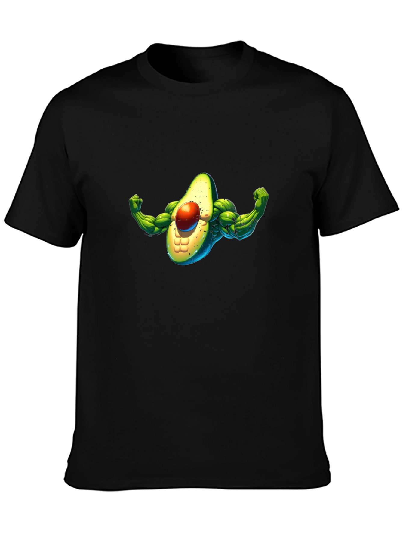 Muscle Avocado Black T-Shirt
