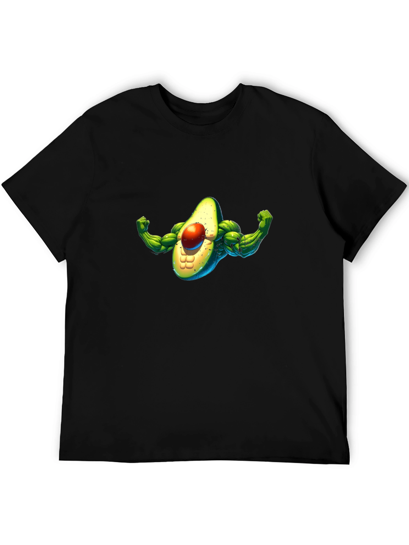 Muscle Avocado Black T-Shirt