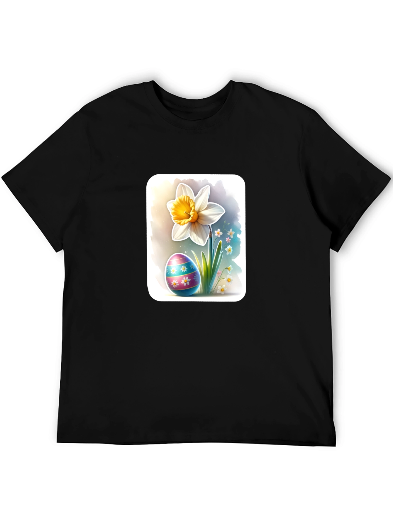 Easter Egg & Daffodil Graphic T-Shirt