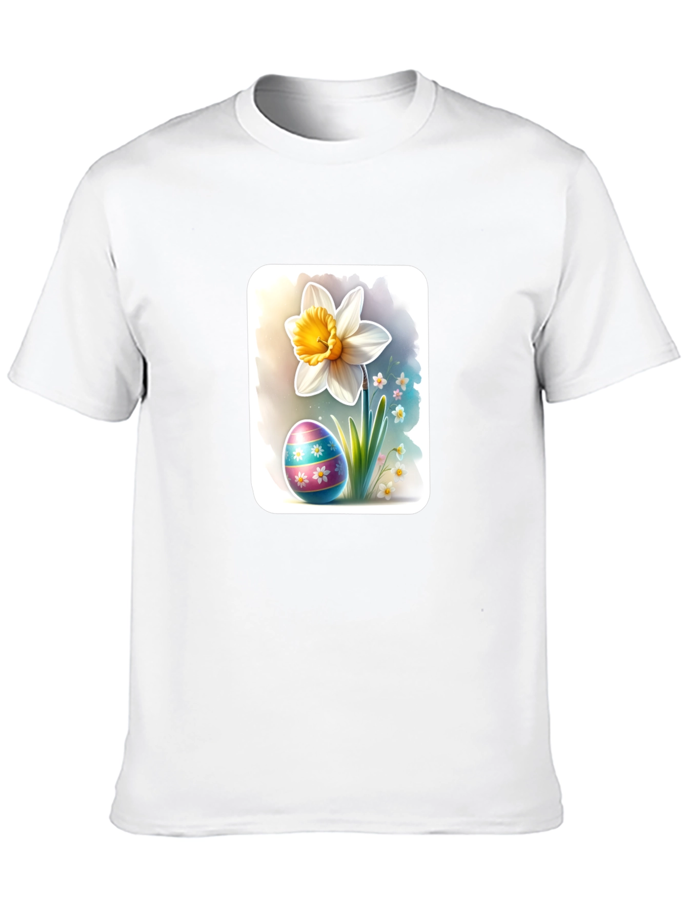 Easter Egg & Daffodil Graphic T-Shirt