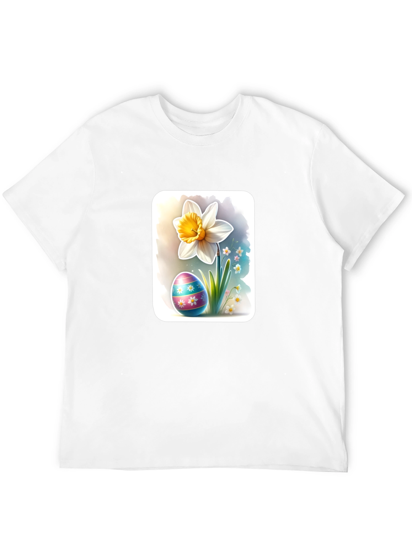 Easter Egg & Daffodil Graphic T-Shirt