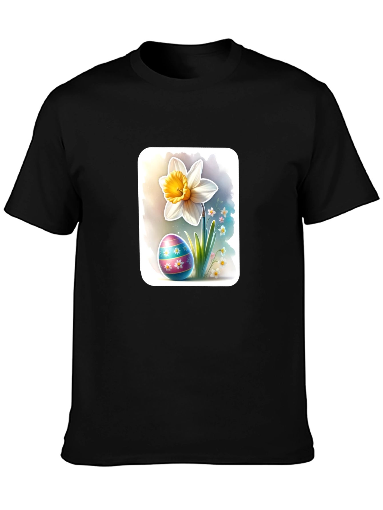 Easter Egg & Daffodil Graphic T-Shirt