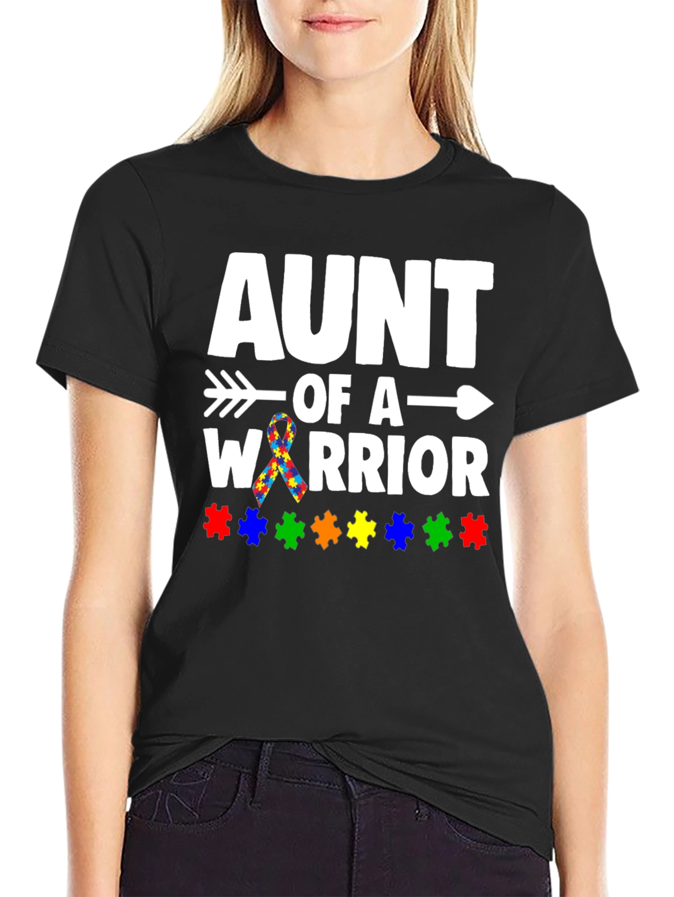 Aunt of a Warrior Autism Awareness T-Shirt