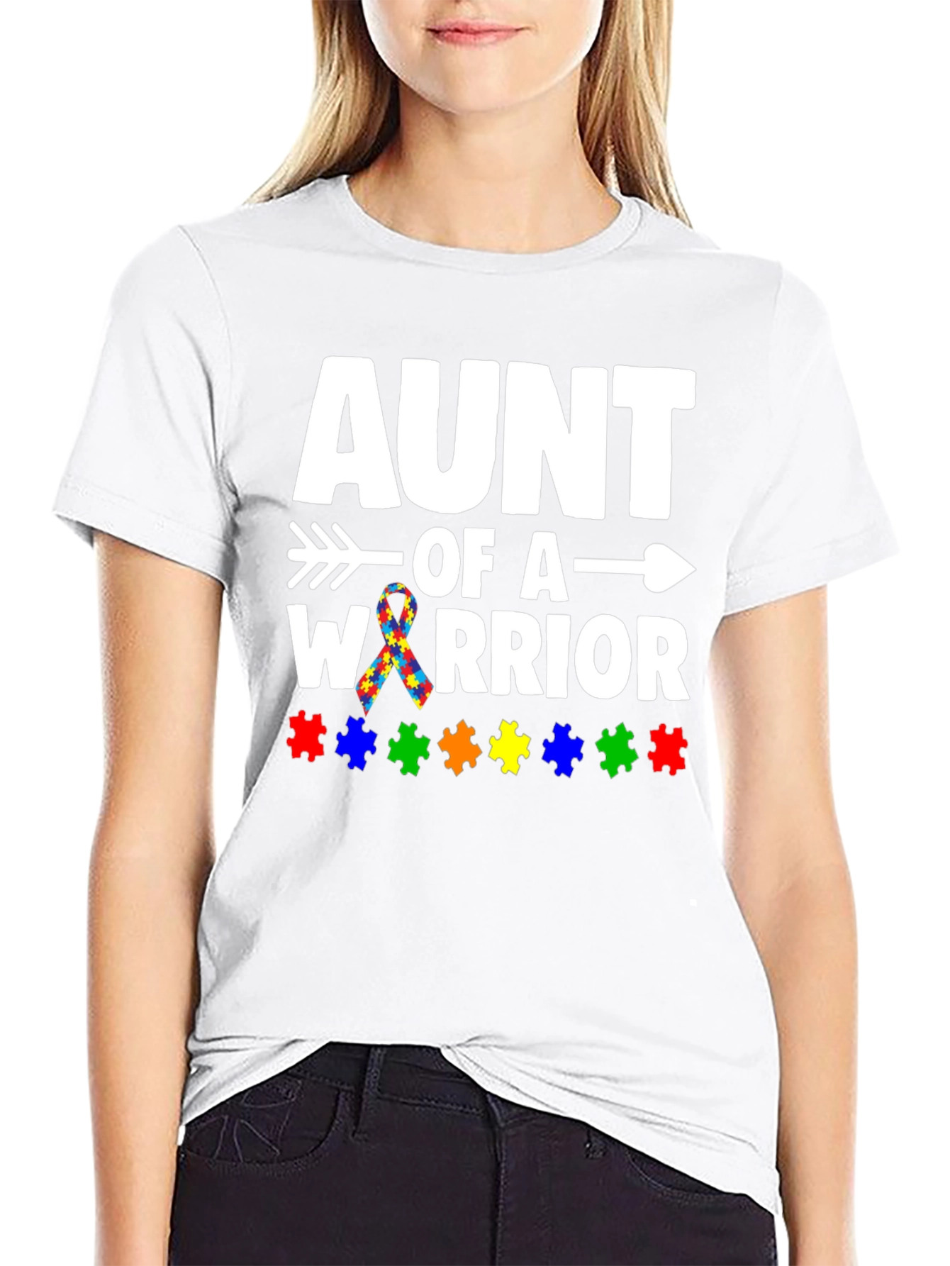 Aunt of a Warrior Autism Awareness T-Shirt