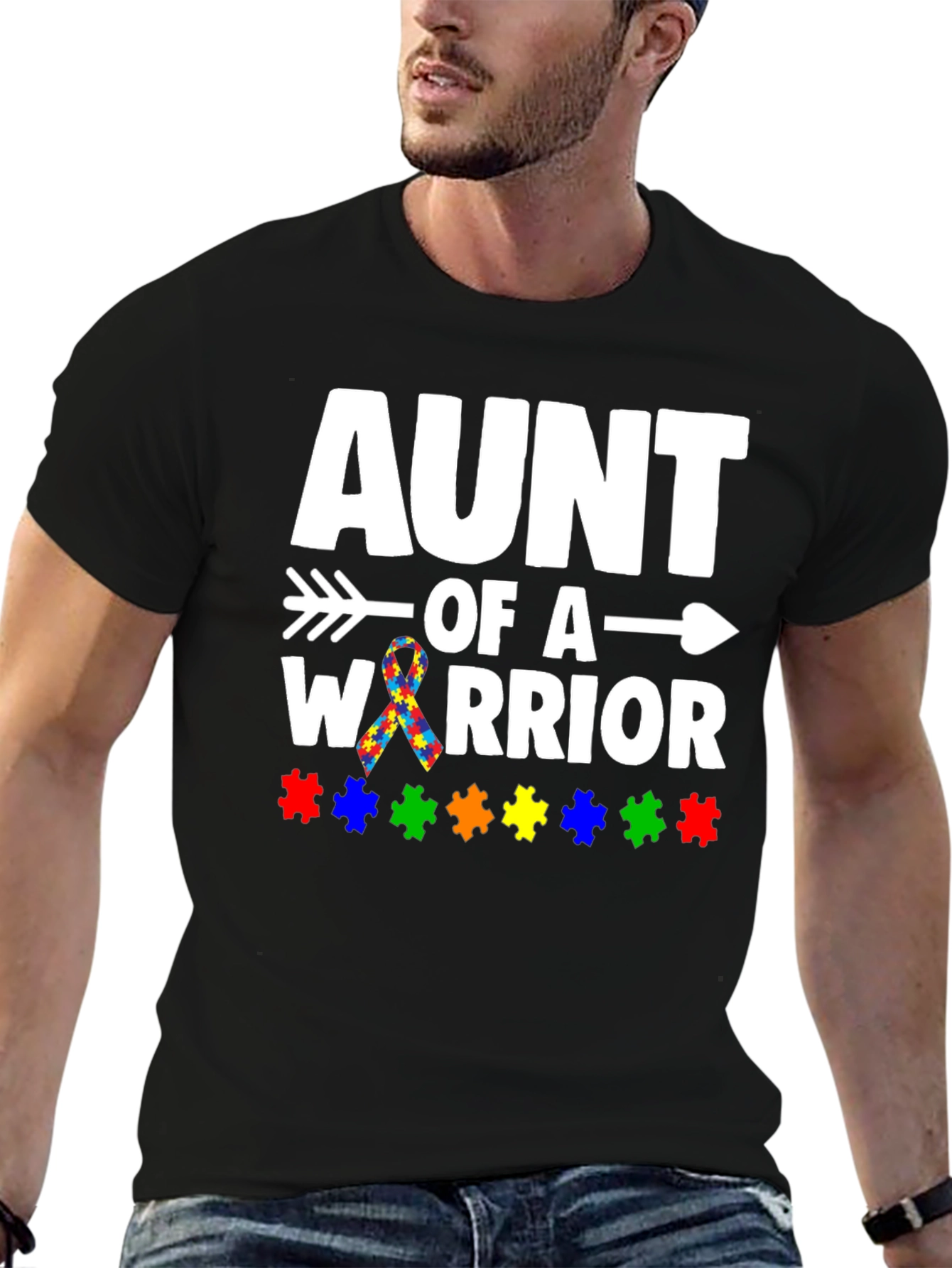Aunt of a Warrior Autism Awareness T-Shirt