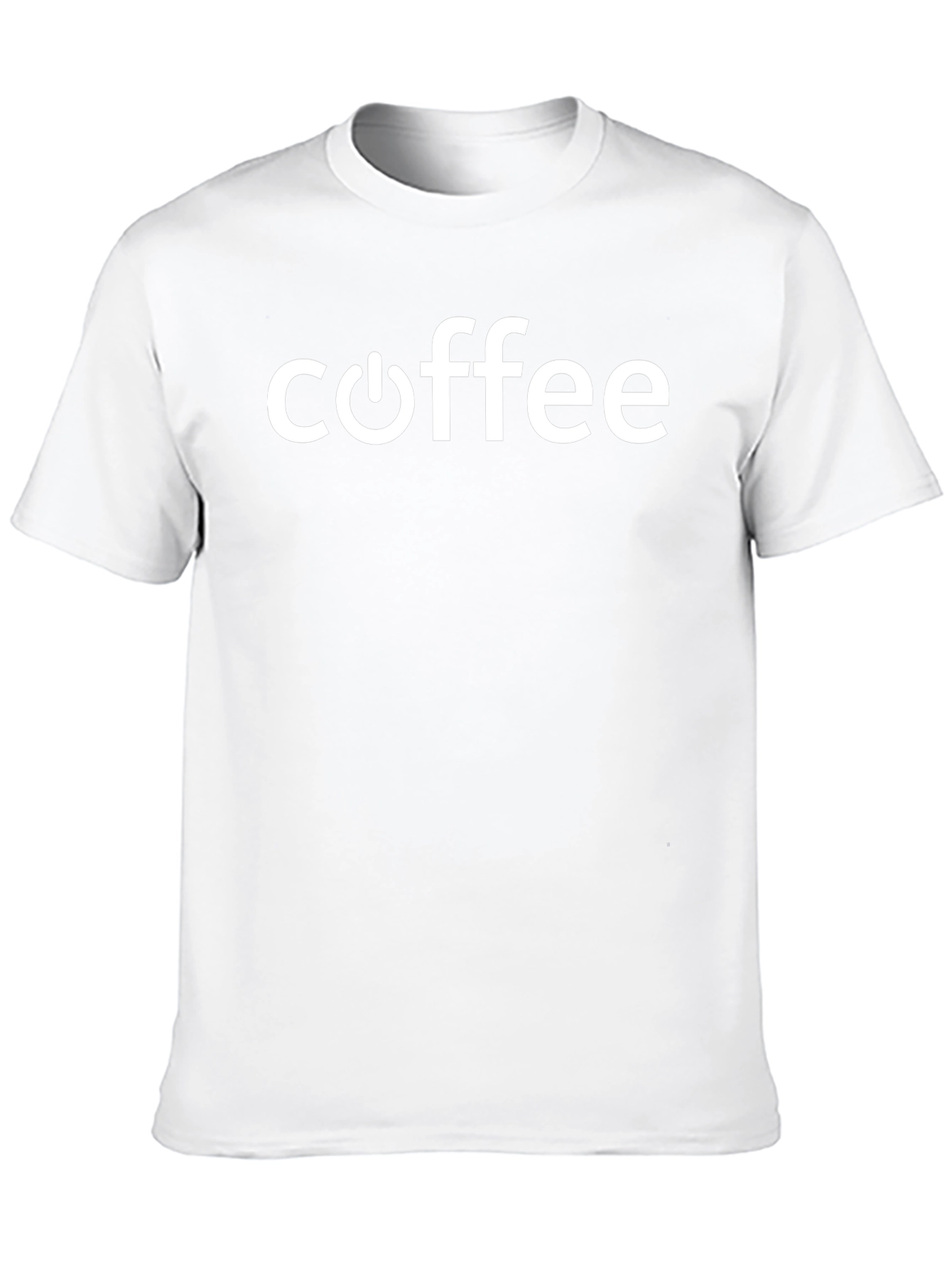 Coffee Power Button T-Shirt - Black Graphic Tee