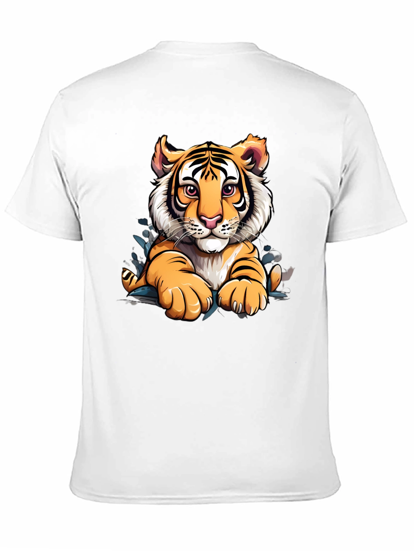 Tiger Graphic Print Mens Black T-Shirt