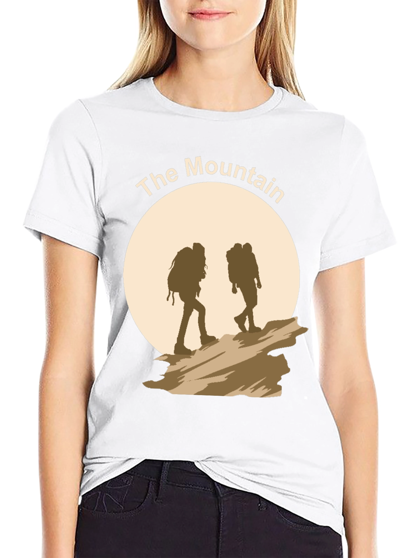 The Mountain Black T-Shirt - Hiking Adventure