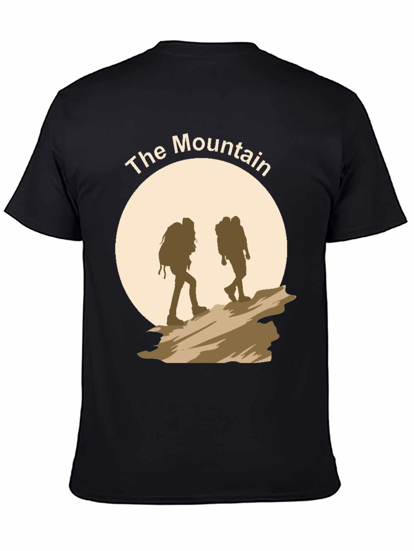 The Mountain Black T-Shirt - Hiking Adventure
