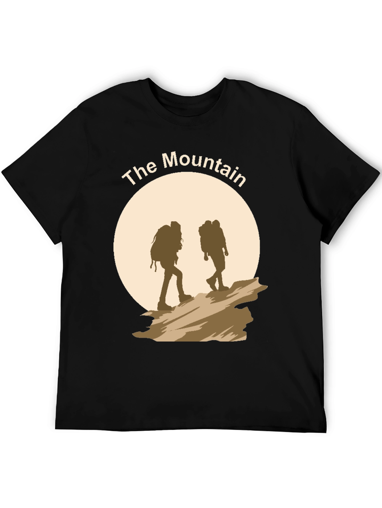 The Mountain Black T-Shirt - Hiking Adventure