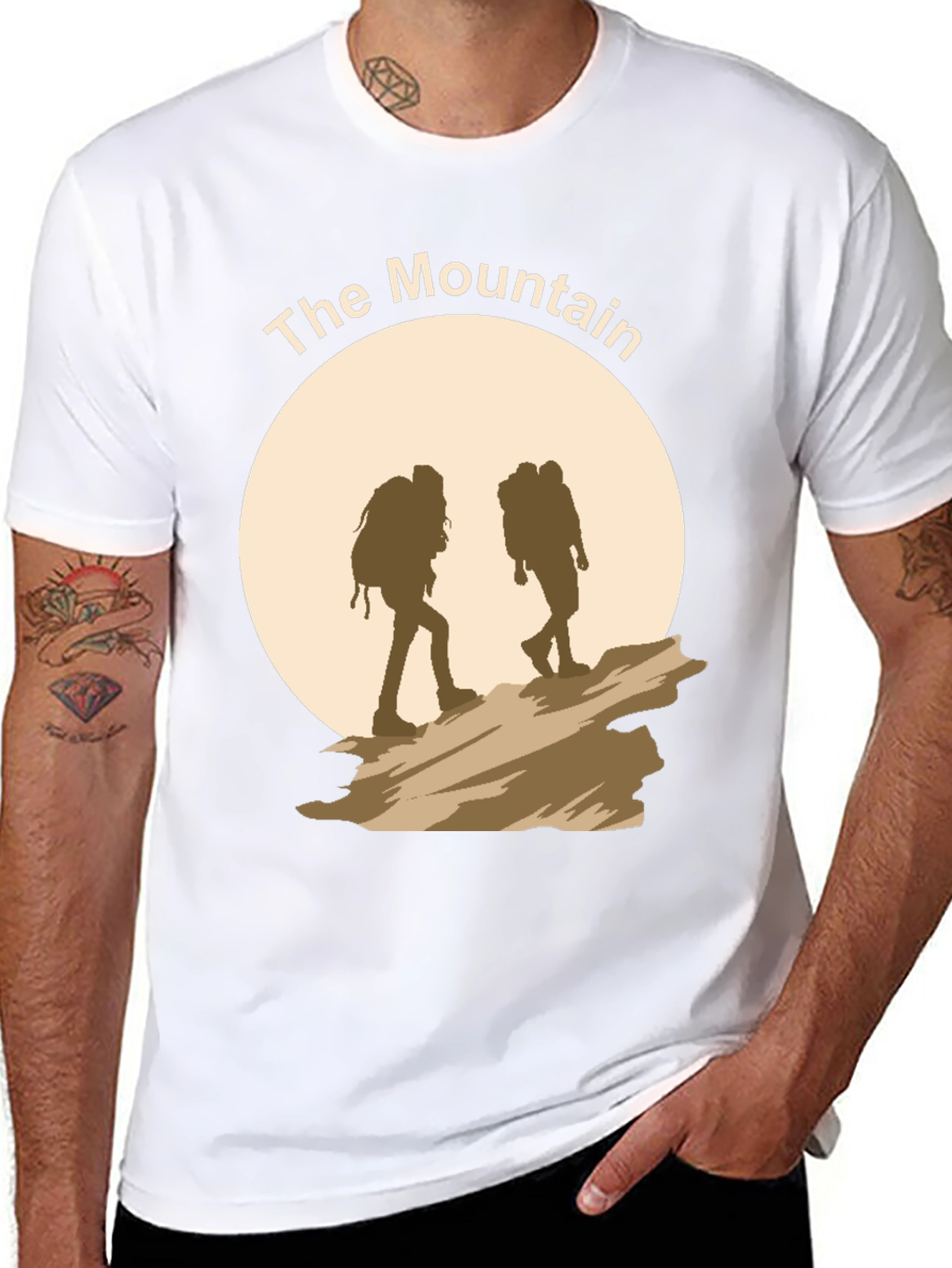 The Mountain Black T-Shirt - Hiking Adventure