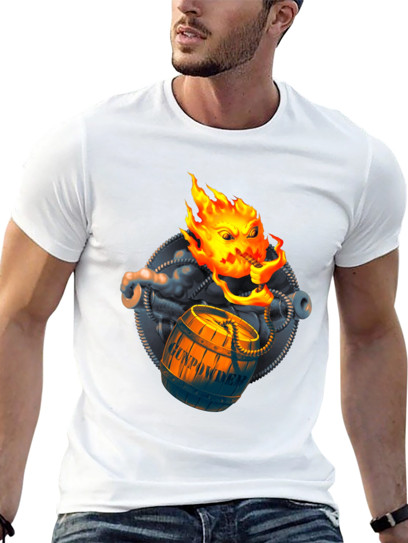 Fiery Gunpowder Barrel T-Shirt