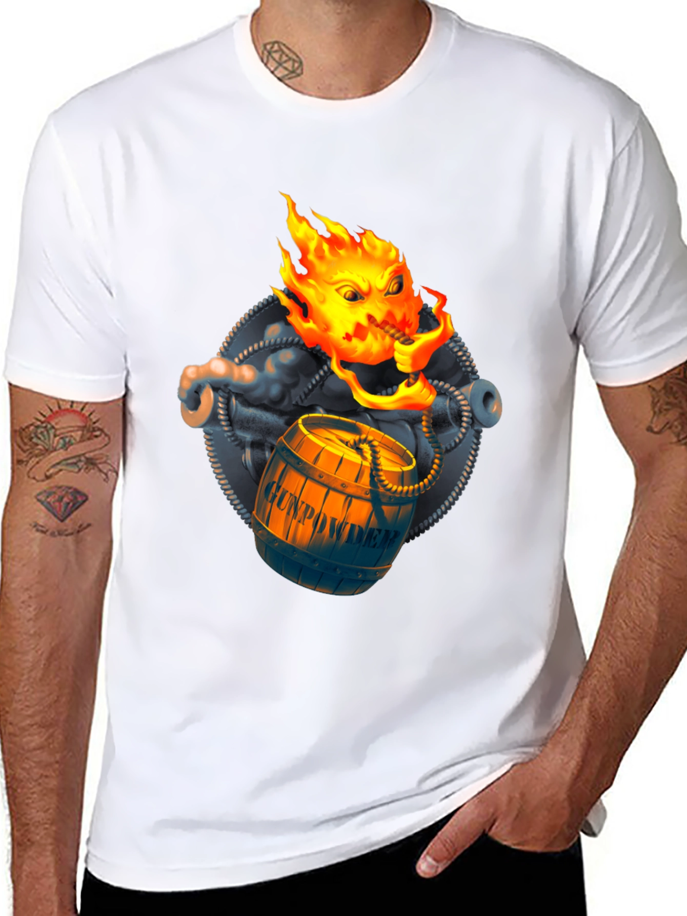 Fiery Gunpowder Barrel T-Shirt