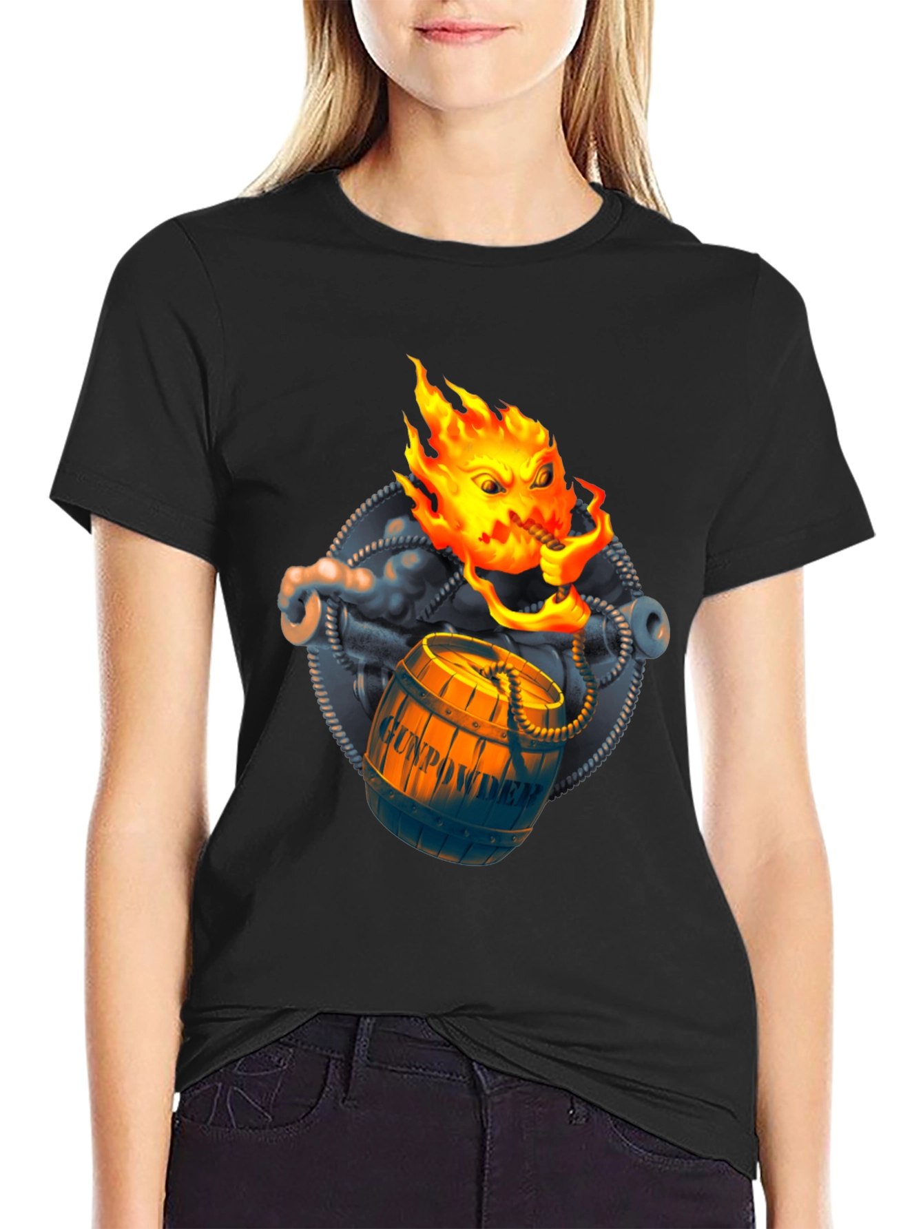 Fiery Gunpowder Barrel T-Shirt
