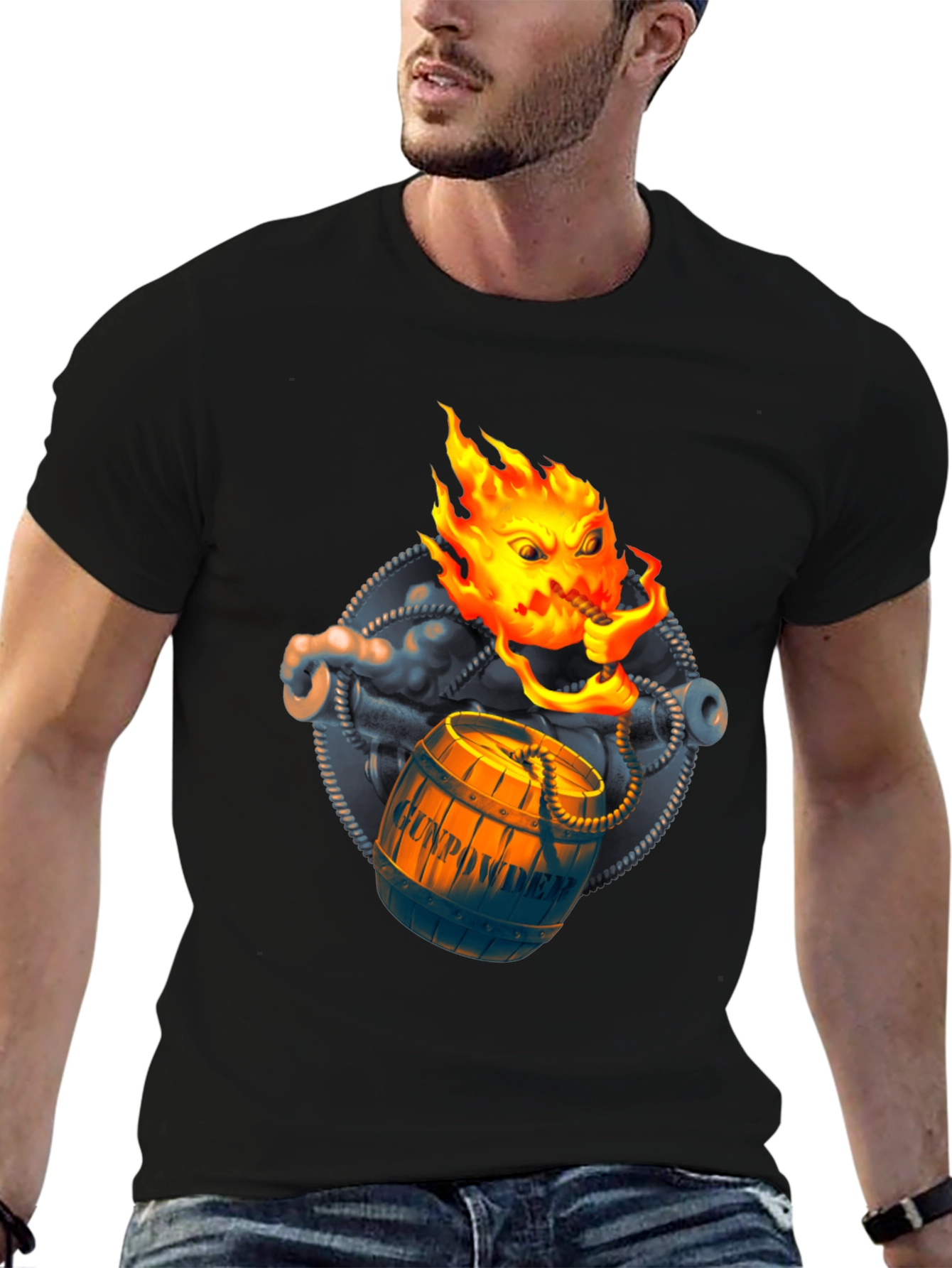 Fiery Gunpowder Barrel T-Shirt