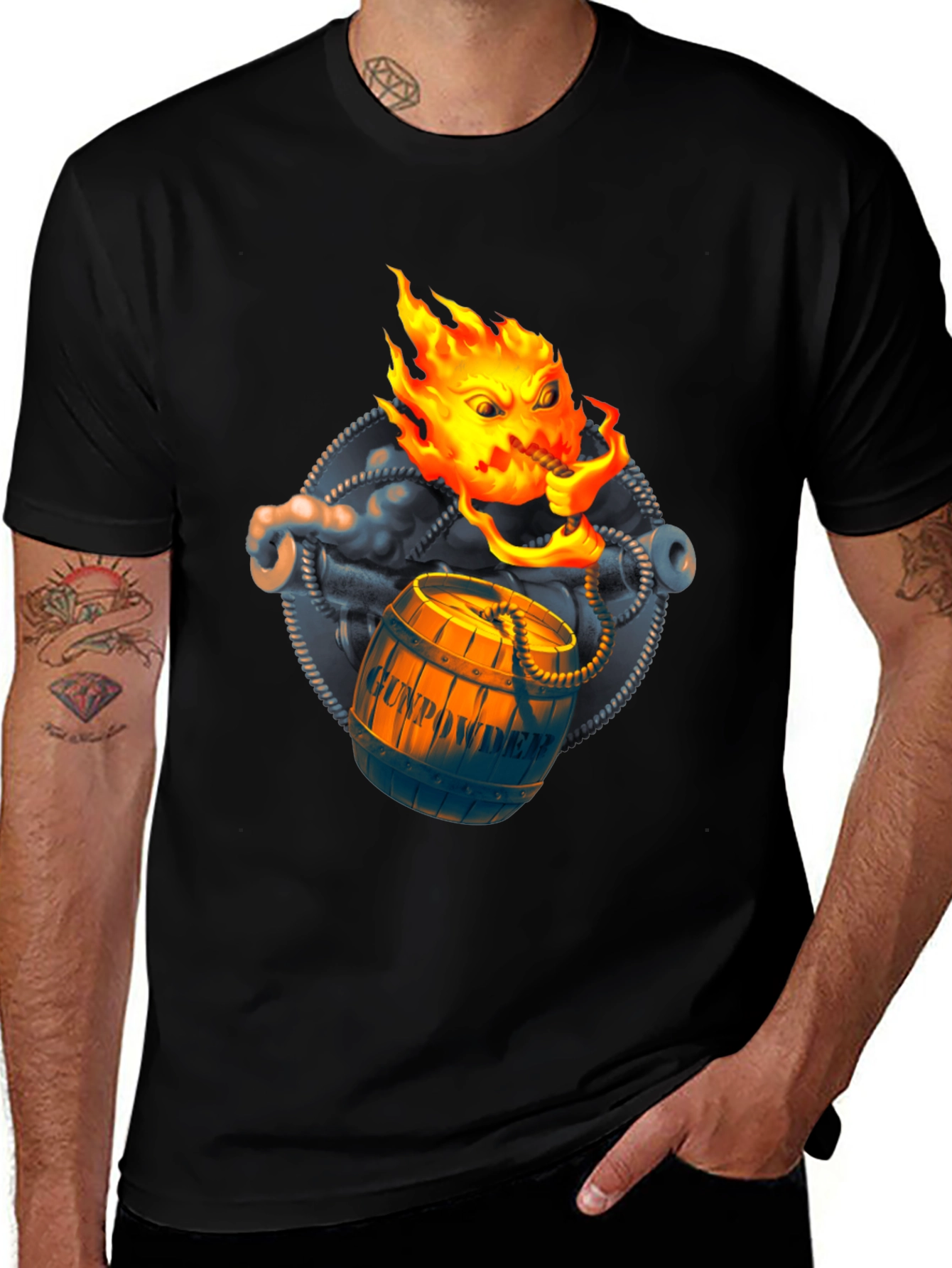 Fiery Gunpowder Barrel T-Shirt