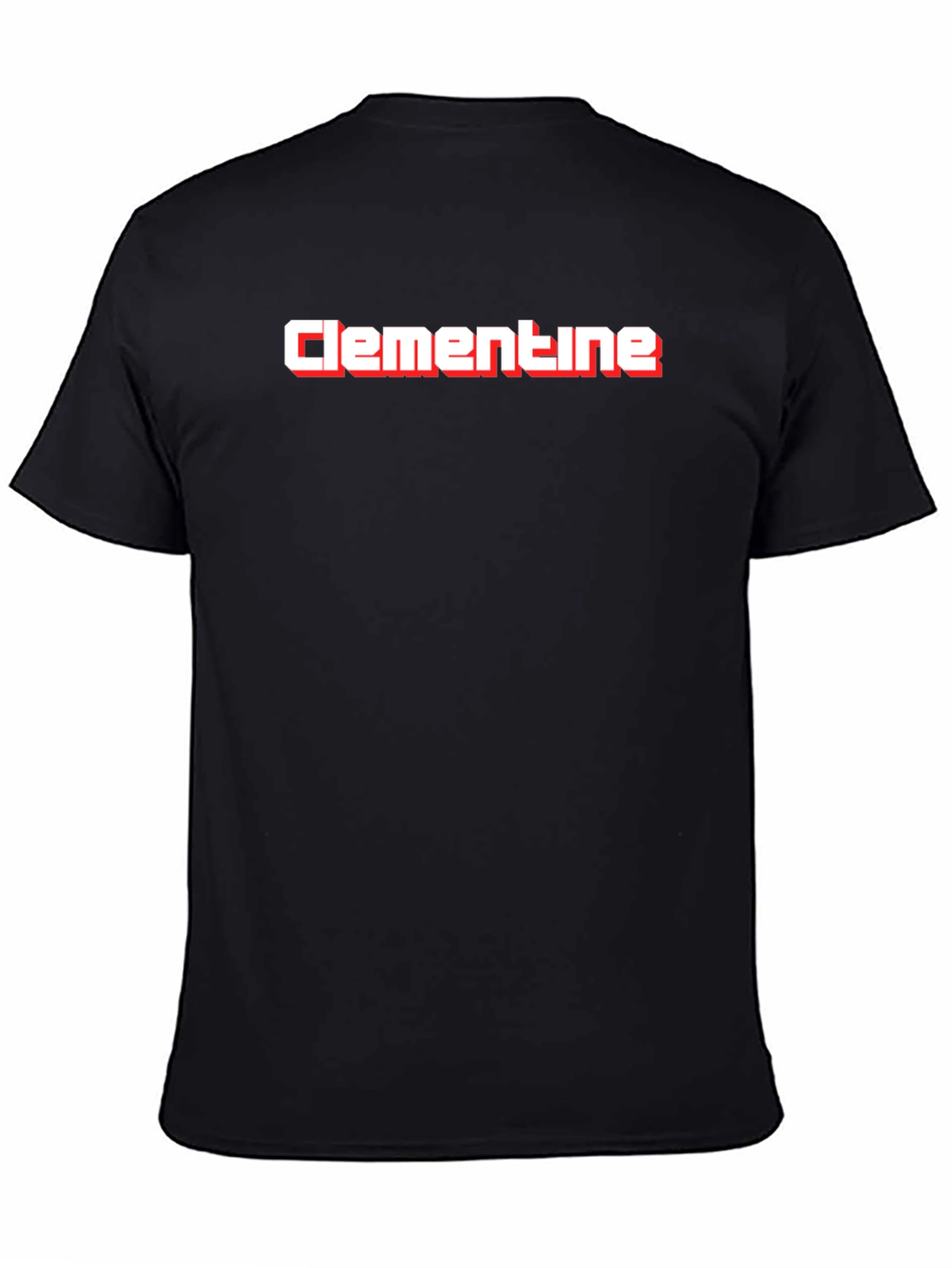 Clementine Graphic Tee - Black Cotton Blend T-Shirt