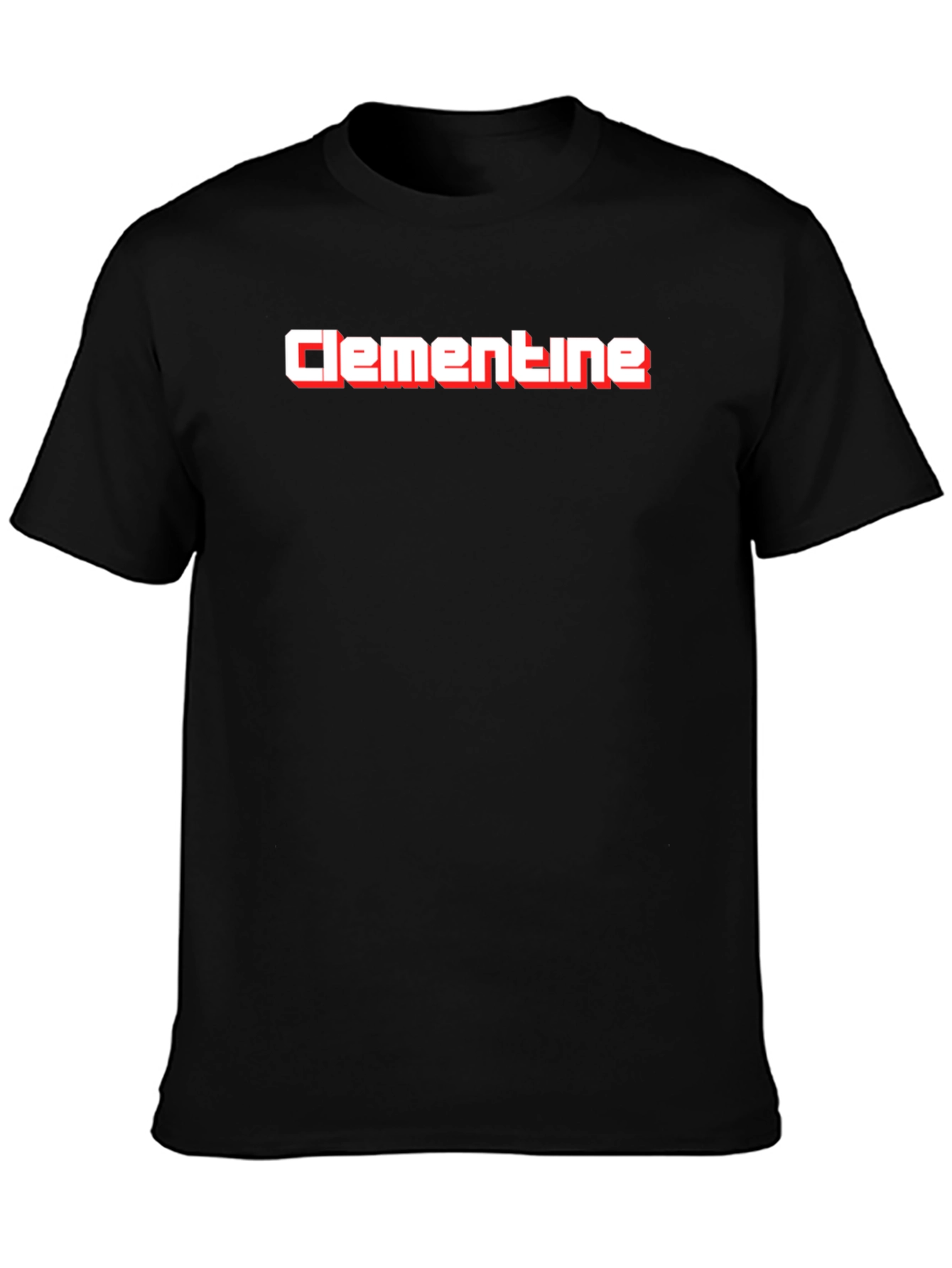 Clementine Graphic Tee - Black Cotton Blend T-Shirt
