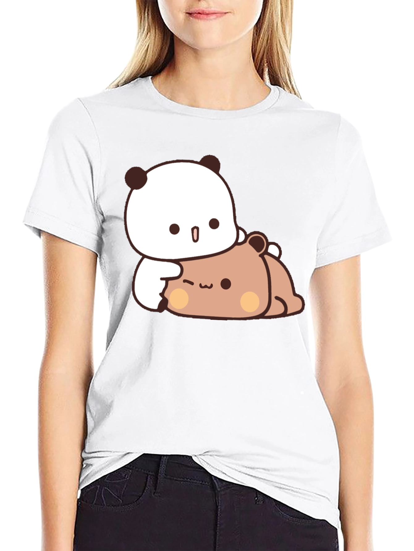Cute Panda Hug T-Shirt - Soft & Stylish