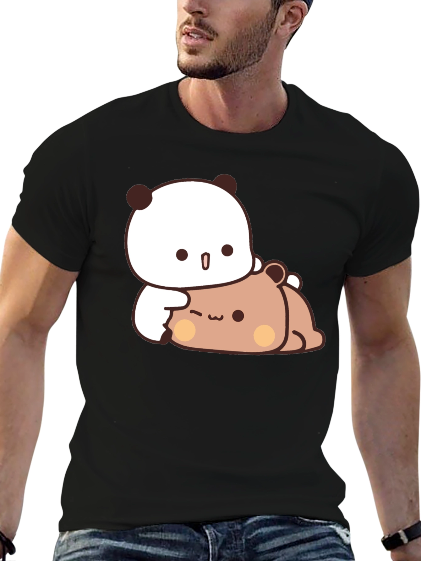 Cute Panda Hug T-Shirt - Soft & Stylish