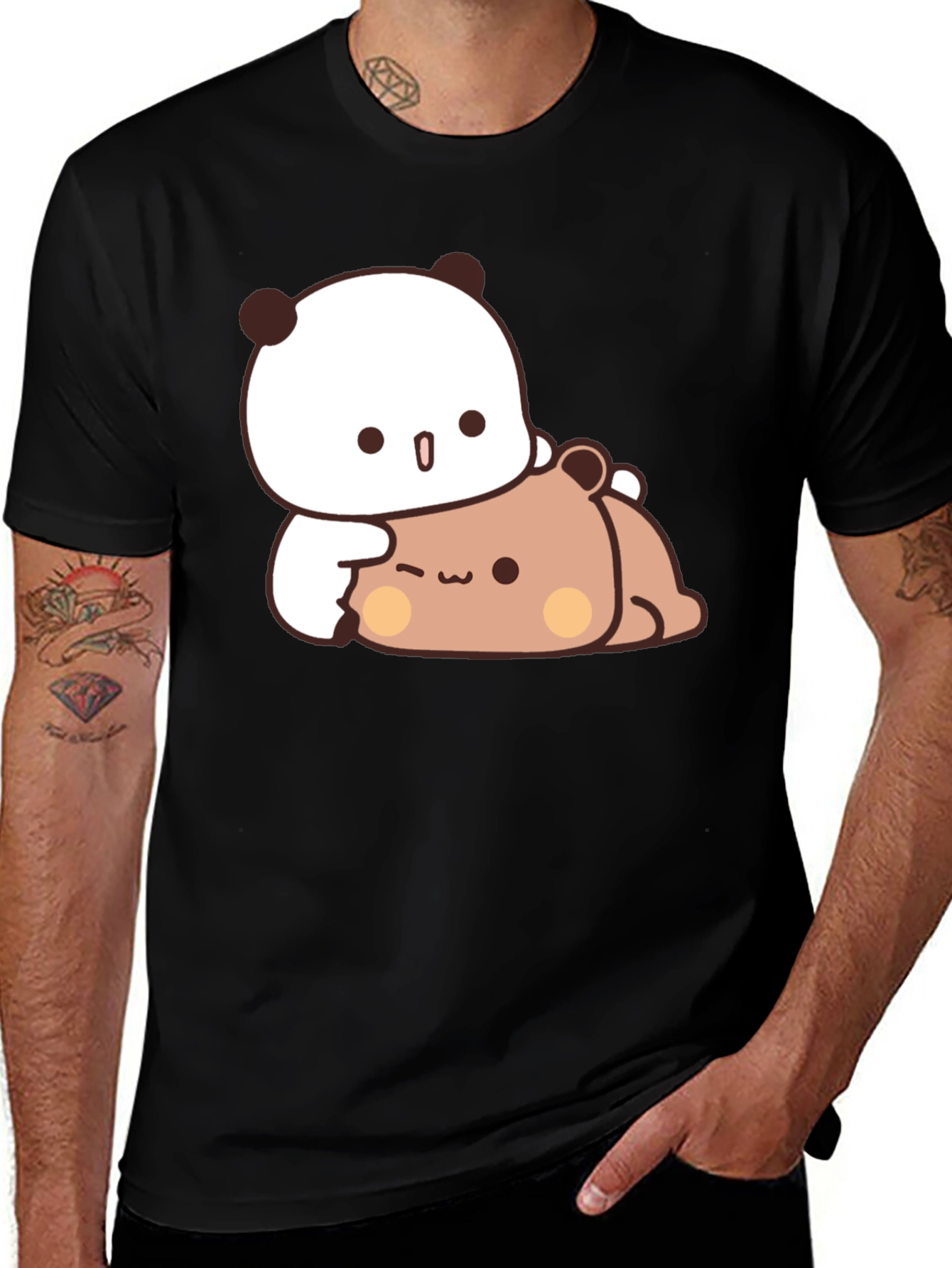 Cute Panda Hug T-Shirt - Soft & Stylish