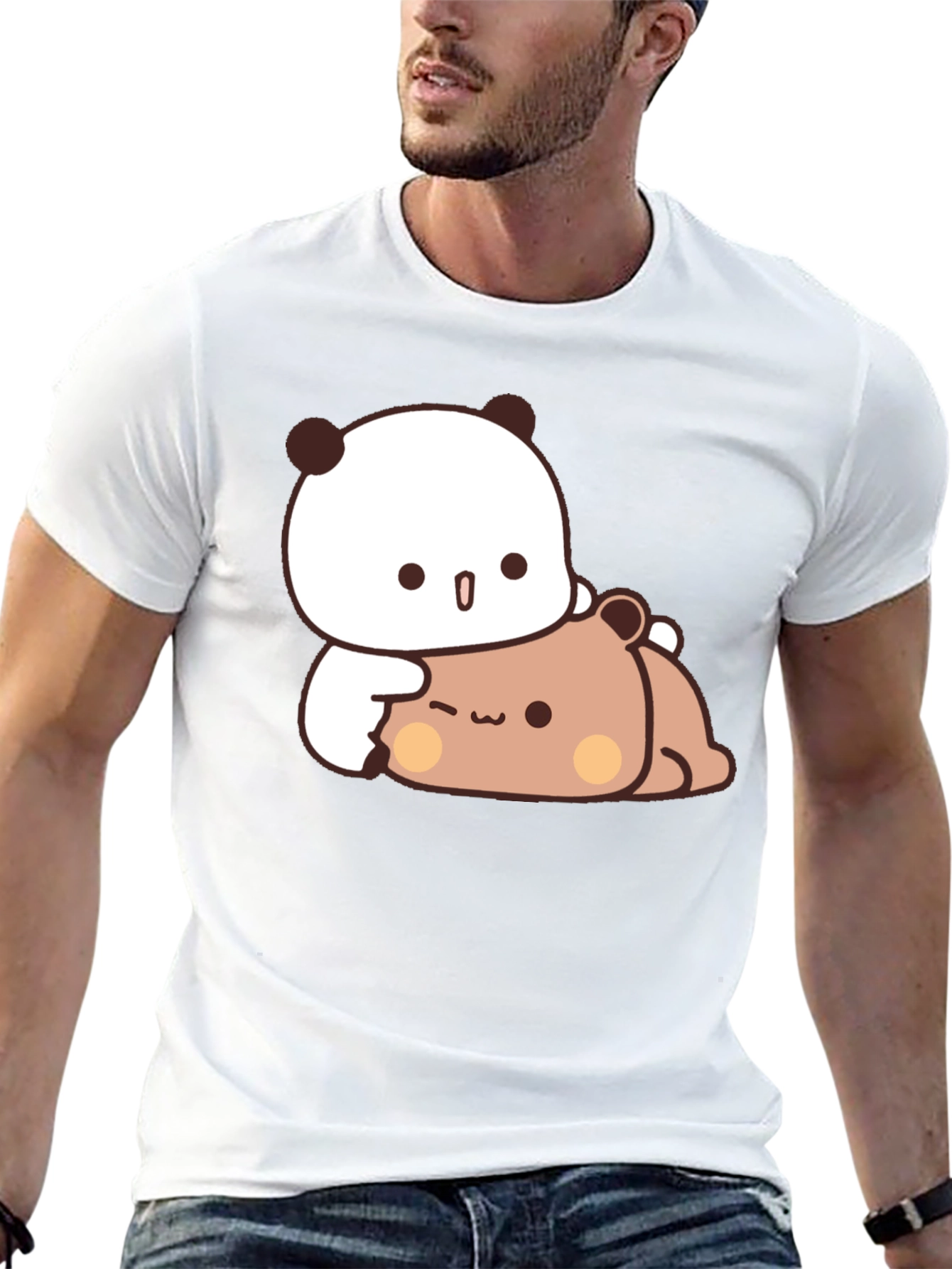 Cute Panda Hug T-Shirt - Soft & Stylish