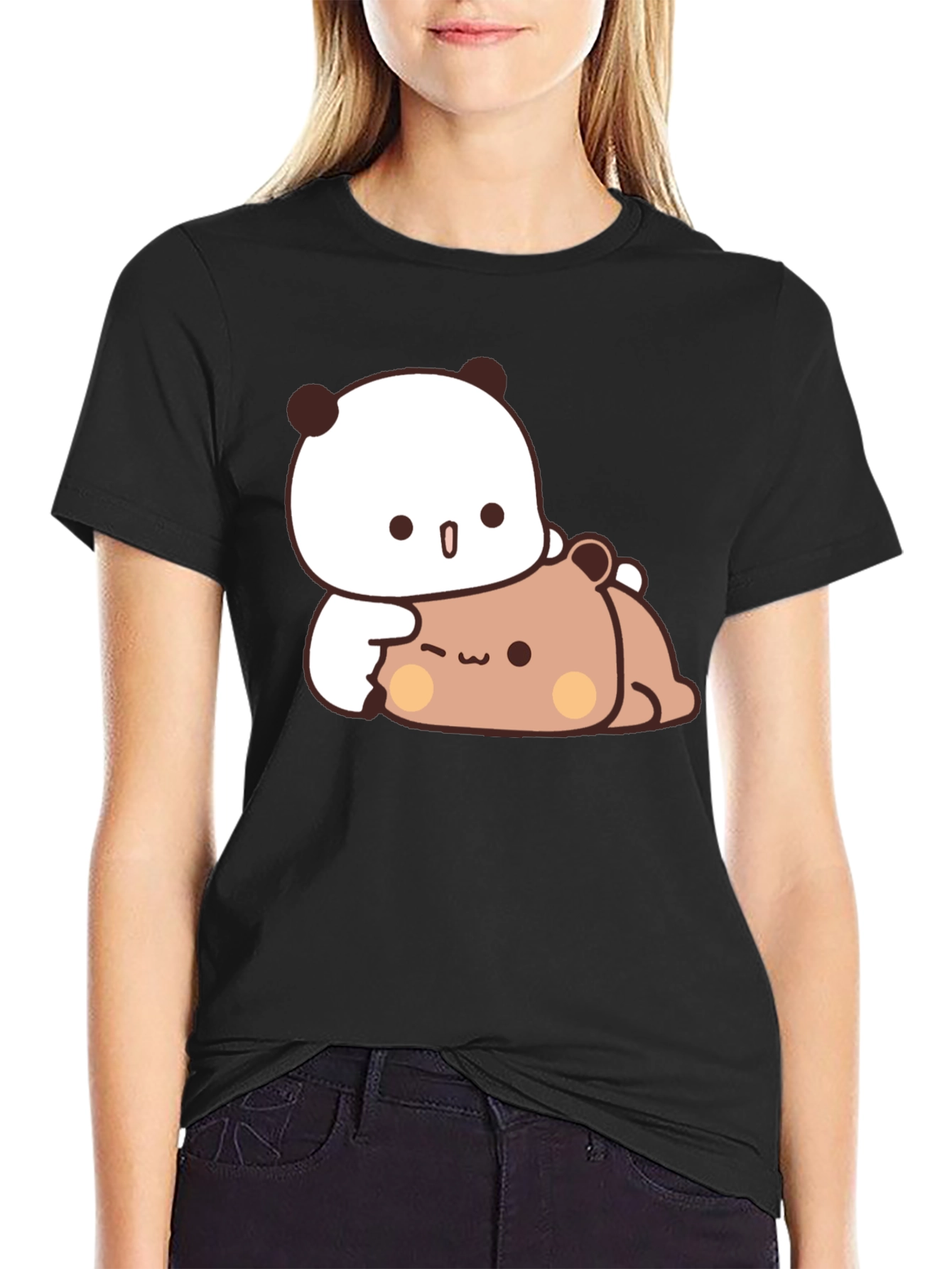 Cute Panda Hug T-Shirt - Soft & Stylish