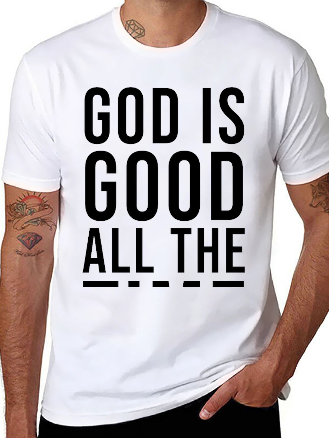 God is Good All The Time Black T-Shirt